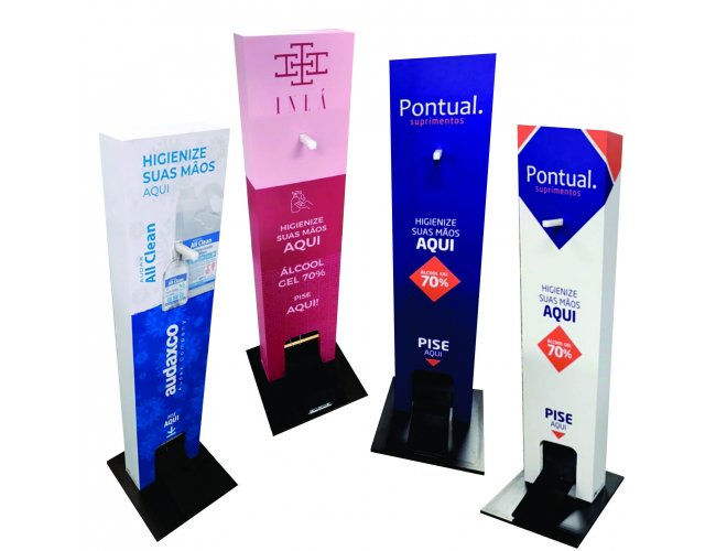 Totem de Álcool em Gel Personalizado