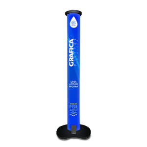 Totem Dispenser Álcool em Gel / Últimas Unidades Base 25x20cm / Altura 1m PVC