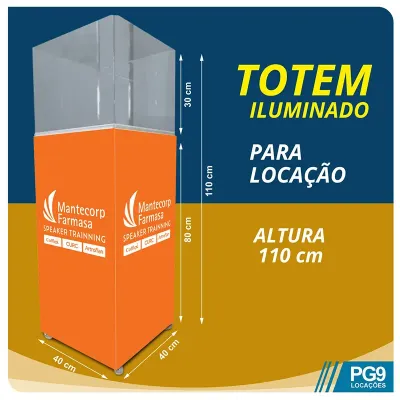 Totem Expositor Com Iluminacao Integrada