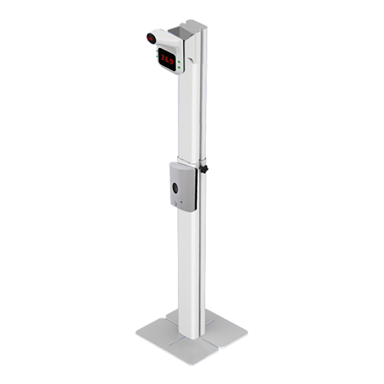 Totem Telescópio com Termômetro e Dispenser