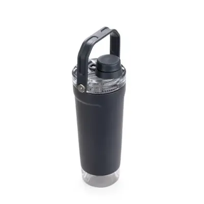 Treino com estilo! Coqueteleira térmica 650ml. O brinde fitness premium ideal para acompanhar a rotina saudável de seus clientes e equipe.