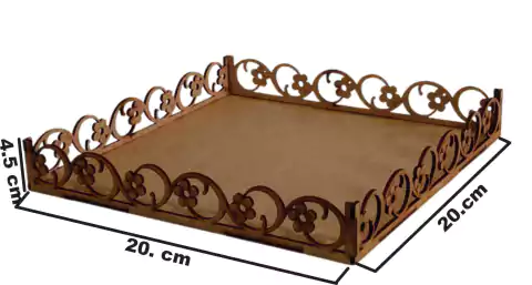 Trio De Bandejas Provençal Para Festa Mdf Cru 30cm, 25, 20cm