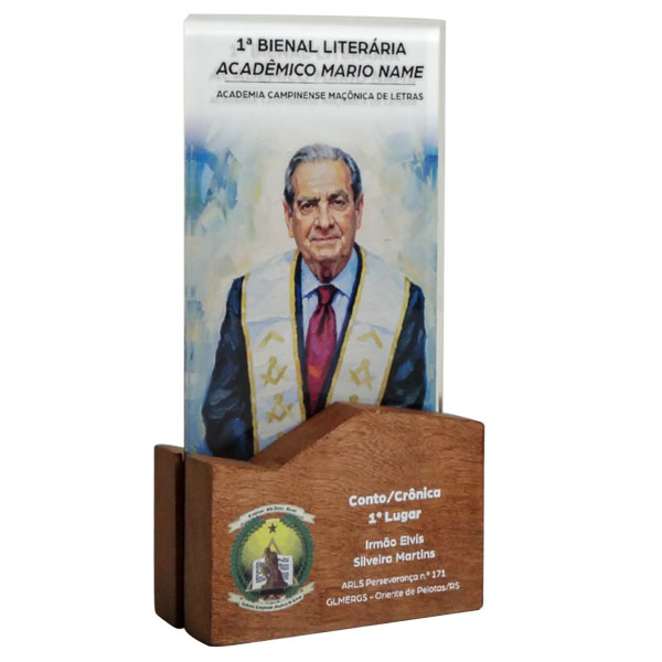 Troféu 1ª Bienal Literária Acadêmico Mario Name