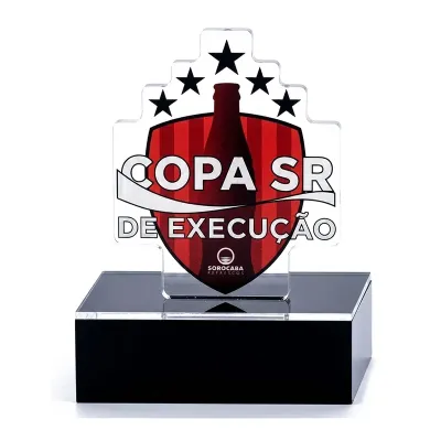 Trofeu Acrilico 3d Premium Personalizado Promocional
