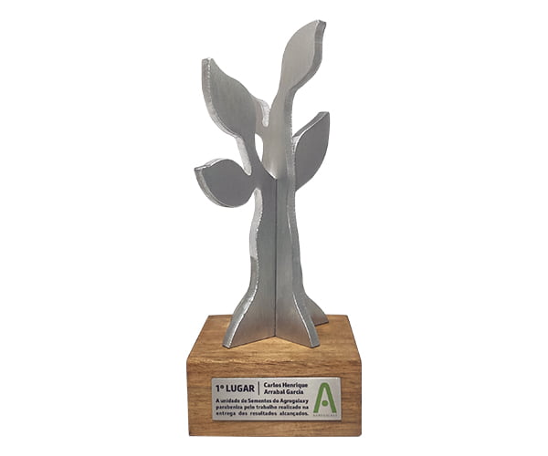 Troféu agro 3D da planta desejada