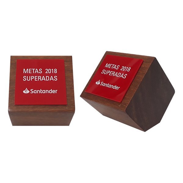 Troféu Cubo com Chanfro - Santander