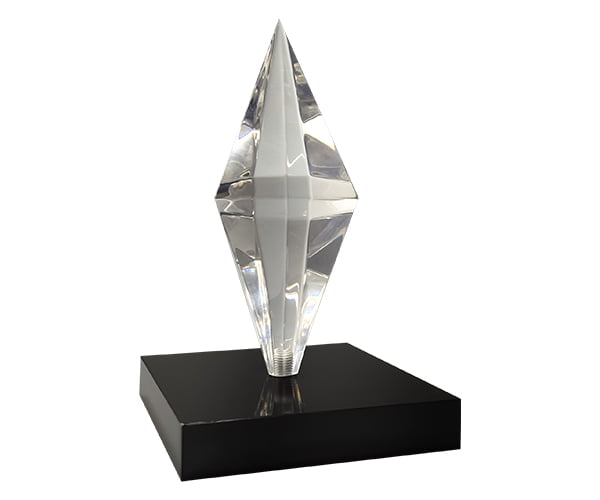 Troféu de diamante - Resina cristal