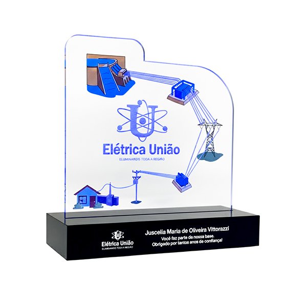 Troféu de LED Azul - Energia