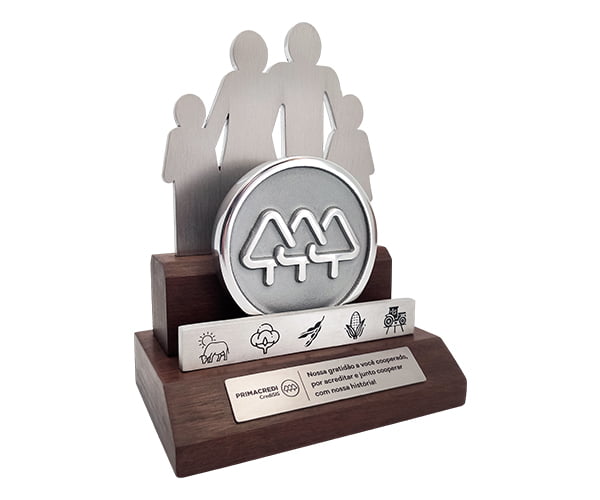 Troféu Exclusivo Agradecimento Ao Cooperado Primacredi