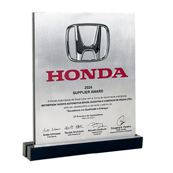 Troféu Exclusivo Certificado de Excelência em Qualidade