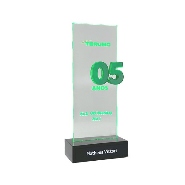 Troféu LED Homenagem colaboradores
