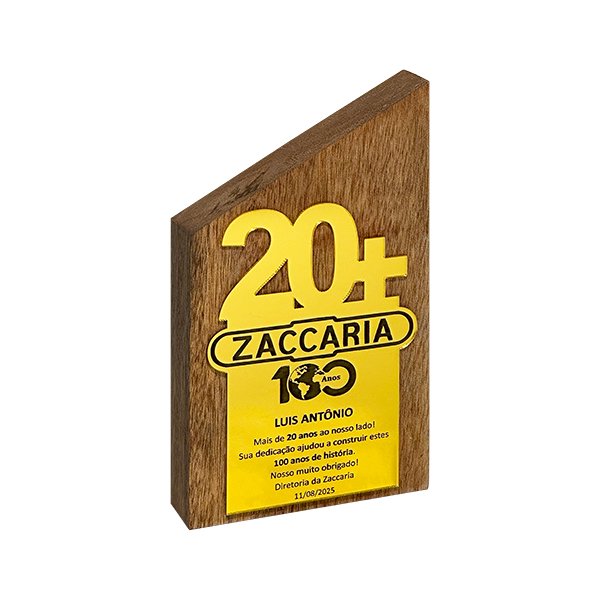 Troféu Madeira Nobre 20 anos de Casa