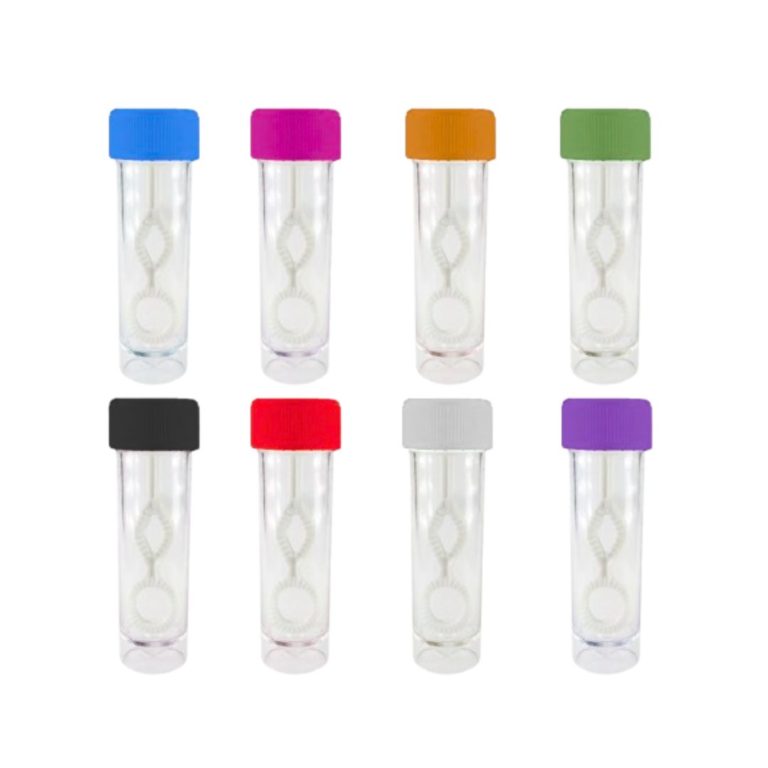 Tubet Bolha Para Lembrancinhas Transparente Com Tampa Colorida - 10 unidades