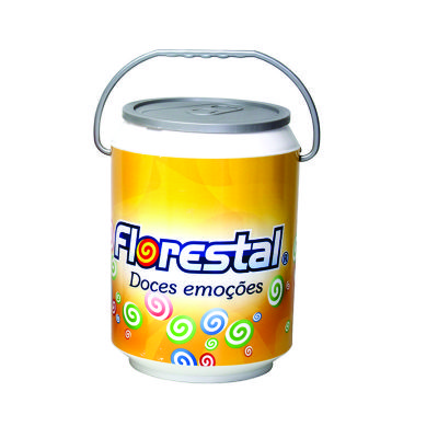 um Brinde Que Aparece Cooler Para 10 a 12 Latas Com Personalizacao Frente e Verso