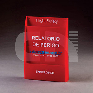 Urna de Parede em Acrilico Vermelho