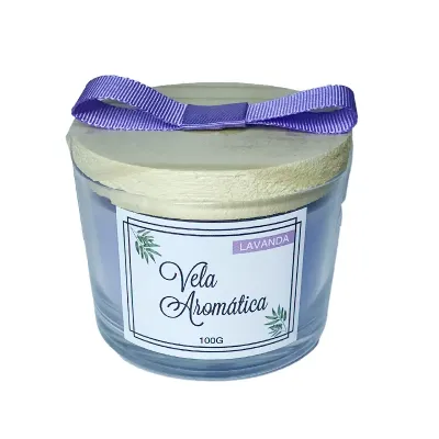 Vela Aromatica 100g Lavanda Com Tampa