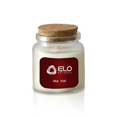 Vela Pote de Vidro 70 ml Personalizada