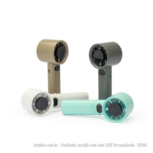 Ventilador Portatil Com Cabo Usb Personalizado