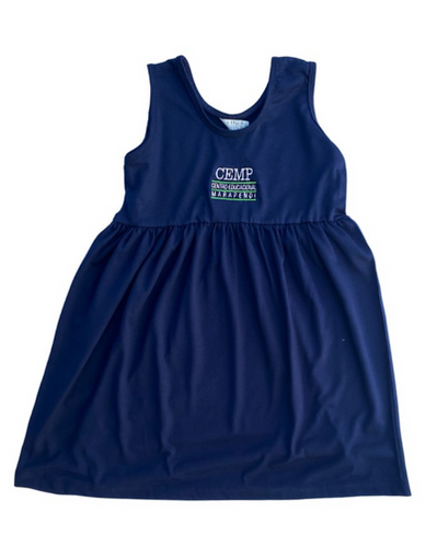 Vestido Poliviscose - Azul Marinho - Colégio CEMP