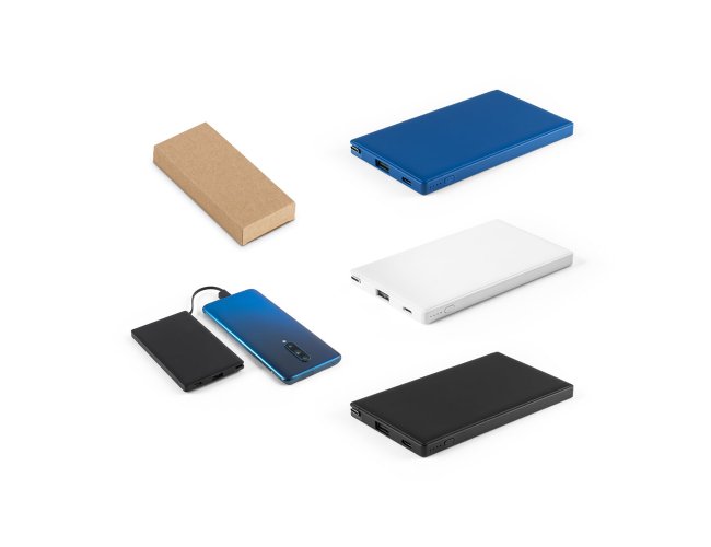WIGNER. Bateria portátil em ABS 100% reciclado e bateria em lítio 4.000 mAh