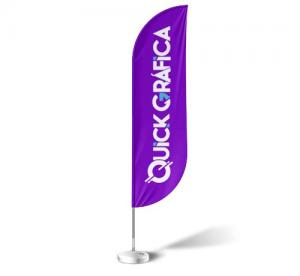Wind Banner Tecido Oxford Colorido dois lados Kit Completo