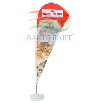 Windbanner® confeccionado no tecido Duralon® 100% poliéster, com haste giratória desmontável