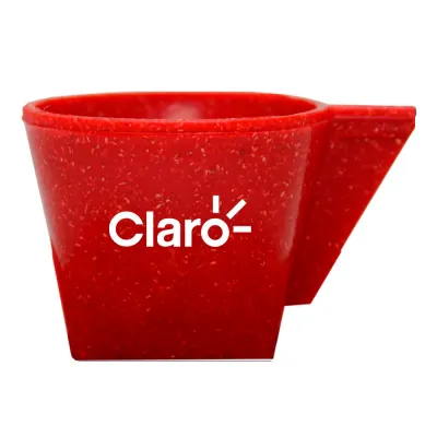 Xicara 50ml Fibra Madeira Vermelho