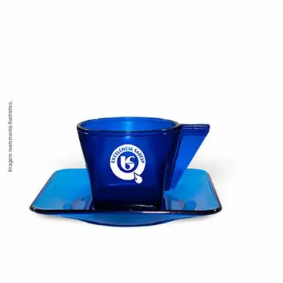 Xicara Cafe Com Pires ps Cristal 50ml