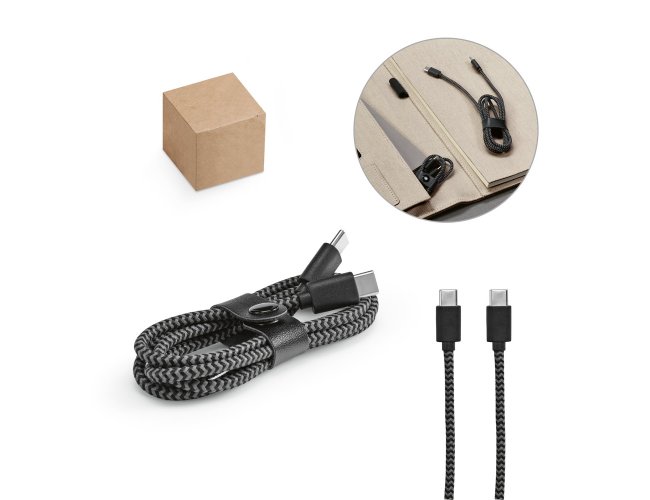 YONATH. Cabo USB-C de carregamento rápido em PET 100% reciclado (100% rPET)